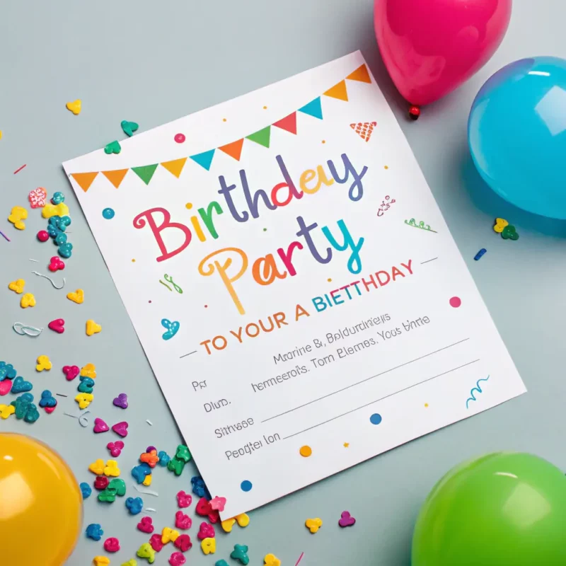 Birthday Party Invitation Template